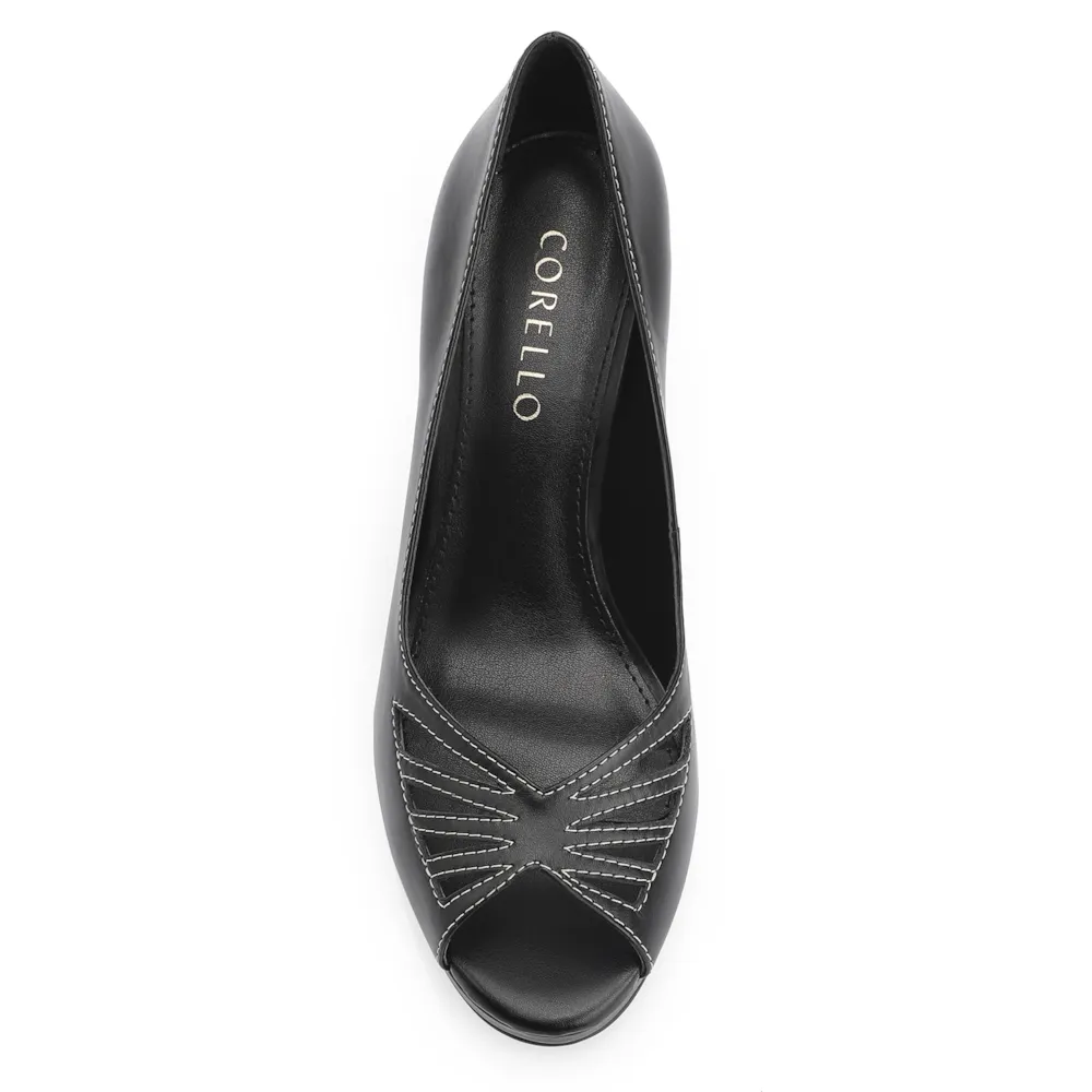 Peep Toe Couro Preto - imagem 5