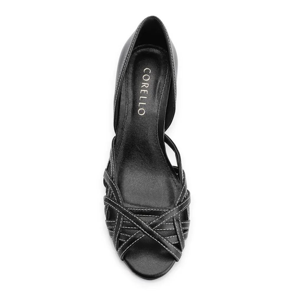 Peep Toe Couro Preto - imagem 5