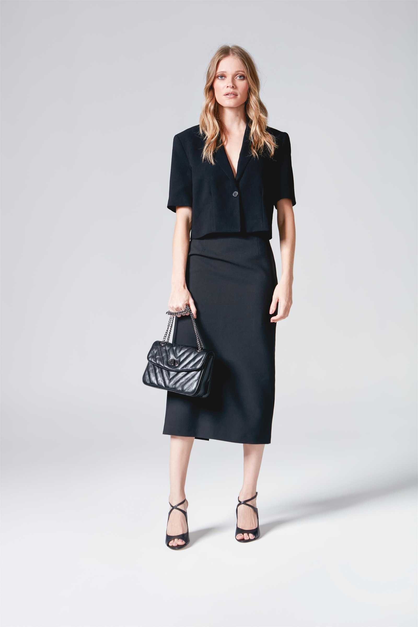 Peep Toe Couro Preto