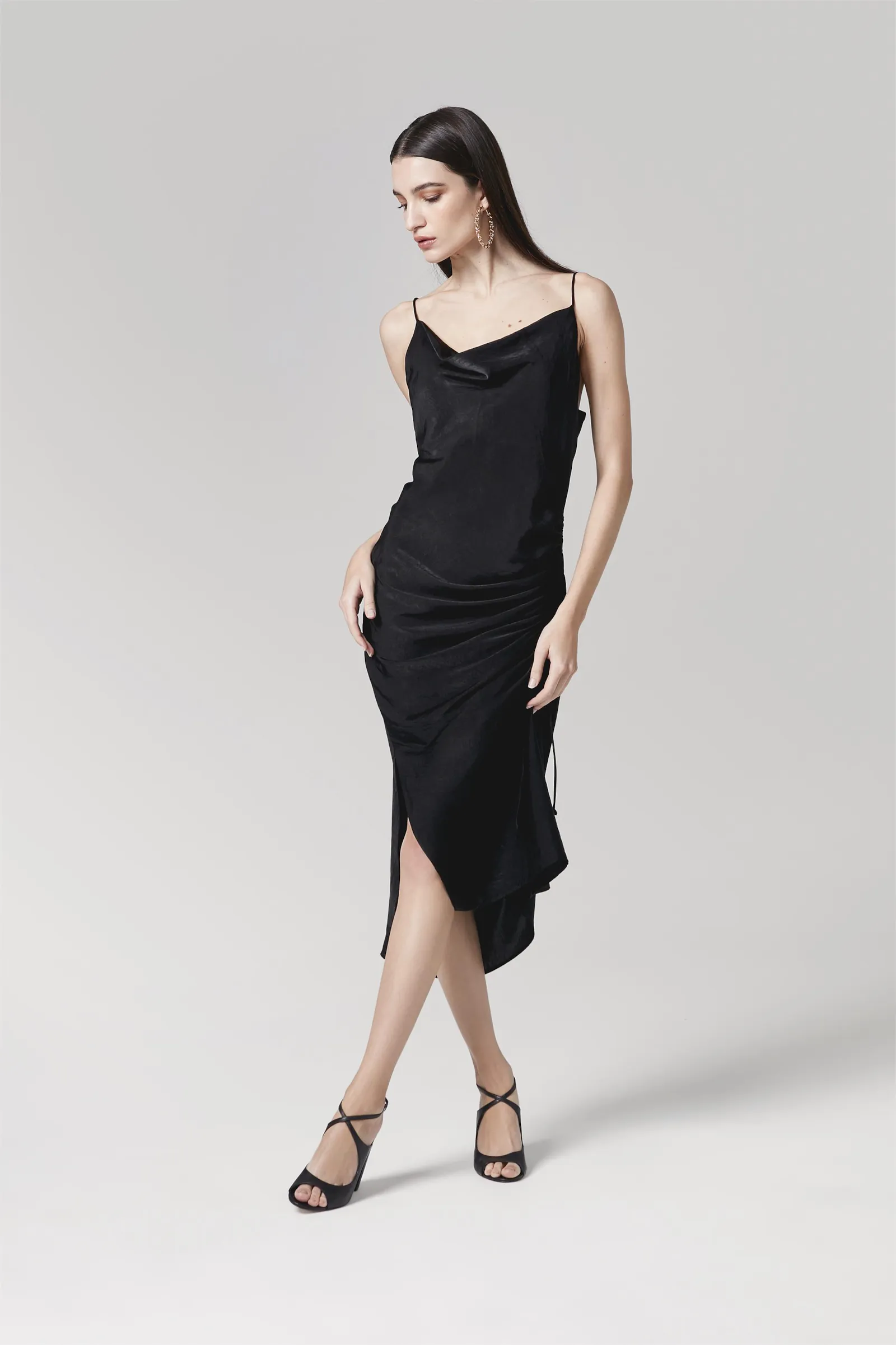 Peep Toe Couro Preto