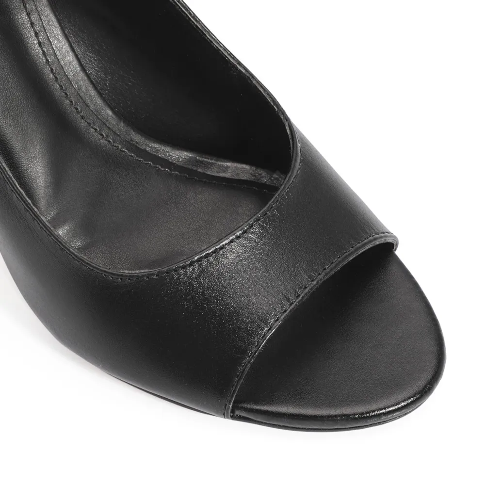 Peep Toe Couro Preto - imagem 7