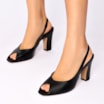 Peep Toe Couro Preto - imagem 2