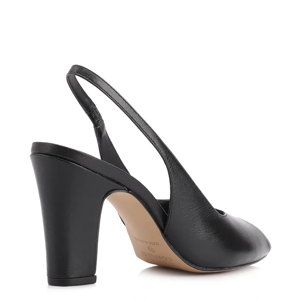 Peep Toe Couro Preto - imagem 4