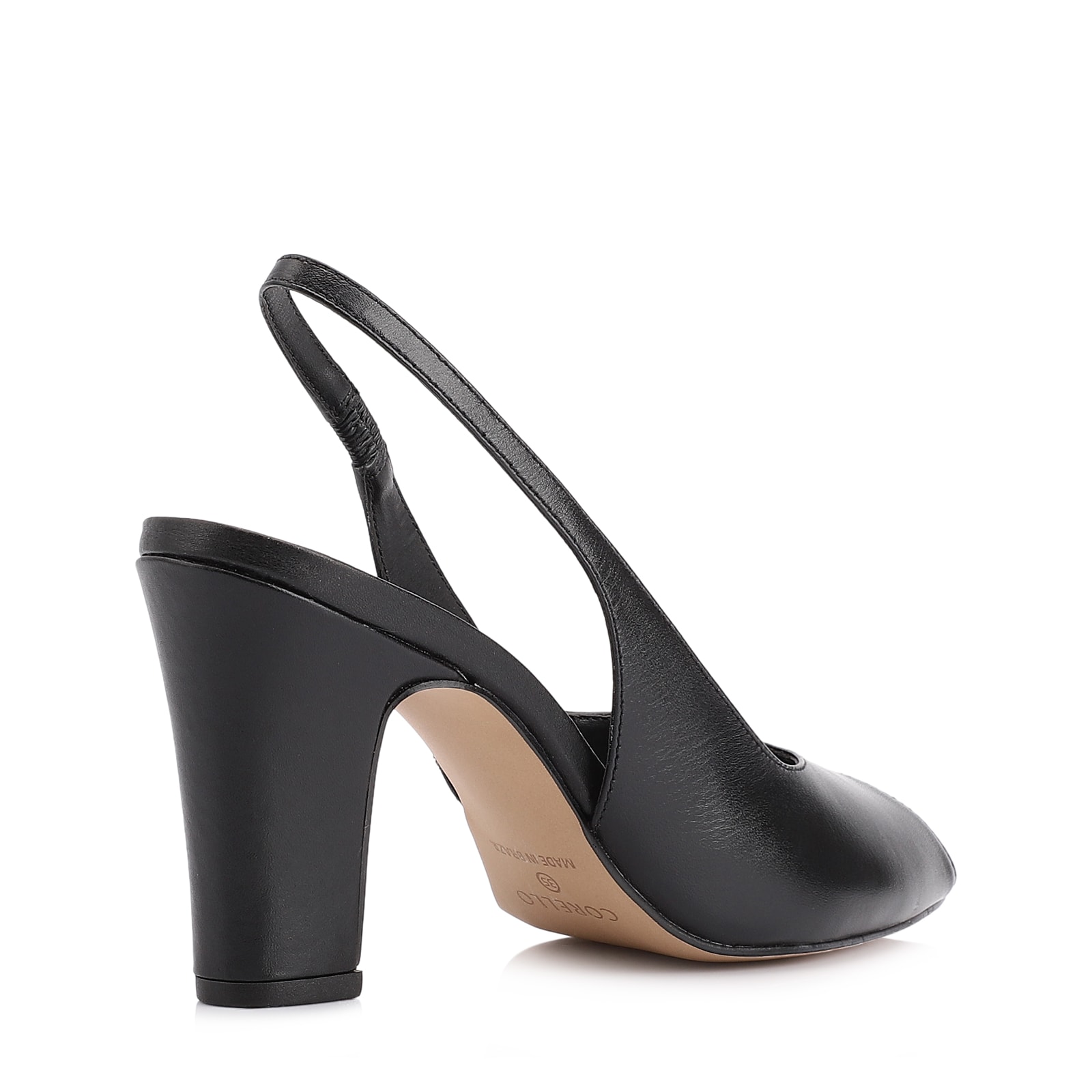 Peep Toe Couro Preto