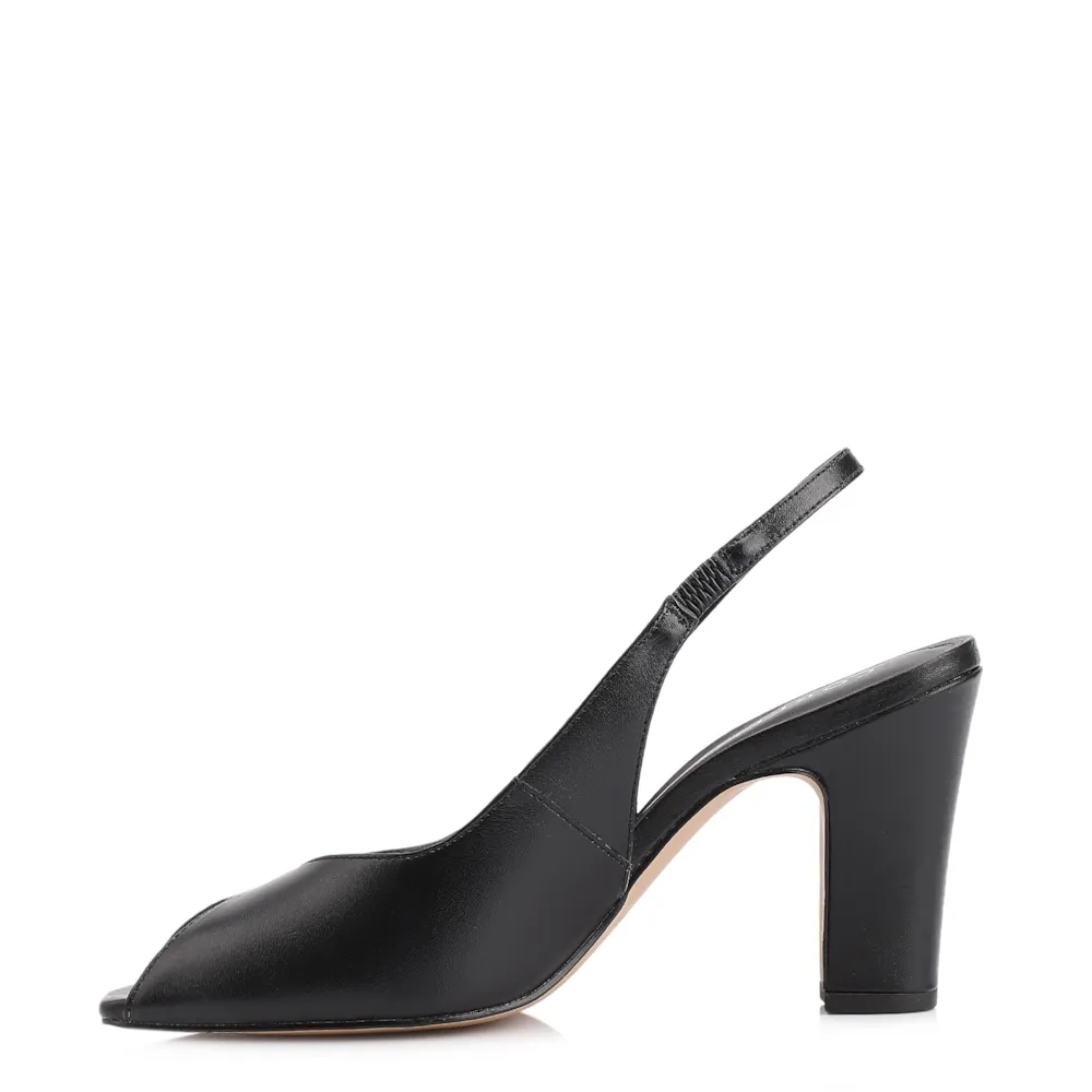 Peep Toe Couro Preto - imagem 5
