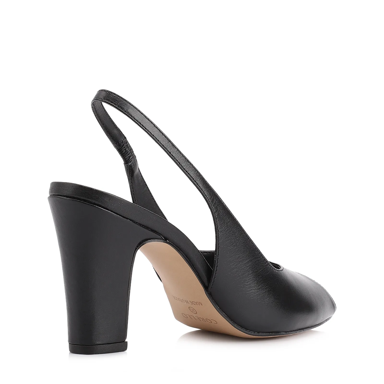 Peep Toe Couro Preto