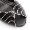 Peep Toe Couro Preto/Alt Off White - imagem 6