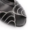 Peep Toe Couro Preto/Alt Off White - imagem 6