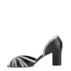 Peep Toe Couro Preto/Alt Prata/Off White - imagem 5