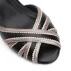 Peep Toe Couro Preto/Alt Prata/Off White - imagem 7