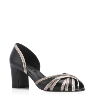 Couro Preto/Alt Prata/Off White