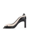Peep Toe Couro Preto/Off White - imagem 4