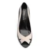 Peep Toe Couro Preto/Off White - imagem 5
