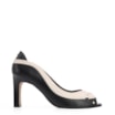 Peep Toe Couro Preto/Off White - imagem 2