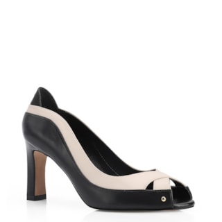 Couro Preto/Off White