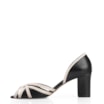 Peep Toe Couro Preto/Off White - imagem 4