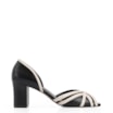 Peep Toe Couro Preto/Off White - imagem 2