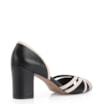 Peep Toe Couro Preto/Off White - imagem 3
