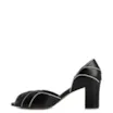 Peep Toe Couro Preto/Off White - imagem 4
