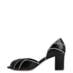 Peep Toe Couro Preto/Off White - imagem 4
