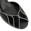 Peep Toe Couro Preto/Off White - imagem 6