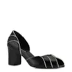 Peep Toe Couro Preto/Off White - imagem 1