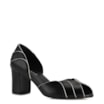 Peep Toe Couro Preto/Off White - imagem 1