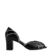 Peep Toe Couro Preto/Off White - imagem 2