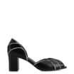 Peep Toe Couro Preto/Off White - imagem 2