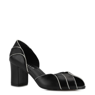 Couro Preto/Off White