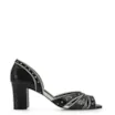Peep Toe Couro Preto/Off White - imagem 3