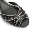 Peep Toe Couro Preto/Off White - imagem 7
