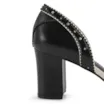 Peep Toe Couro Preto/Off White - imagem 8