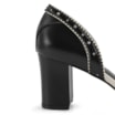 Peep Toe Couro Preto/Off White - imagem 8