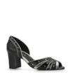 Peep Toe Couro Preto/Off White - imagem 1