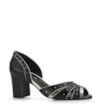 Peep Toe Couro Preto/Off White - imagem 1