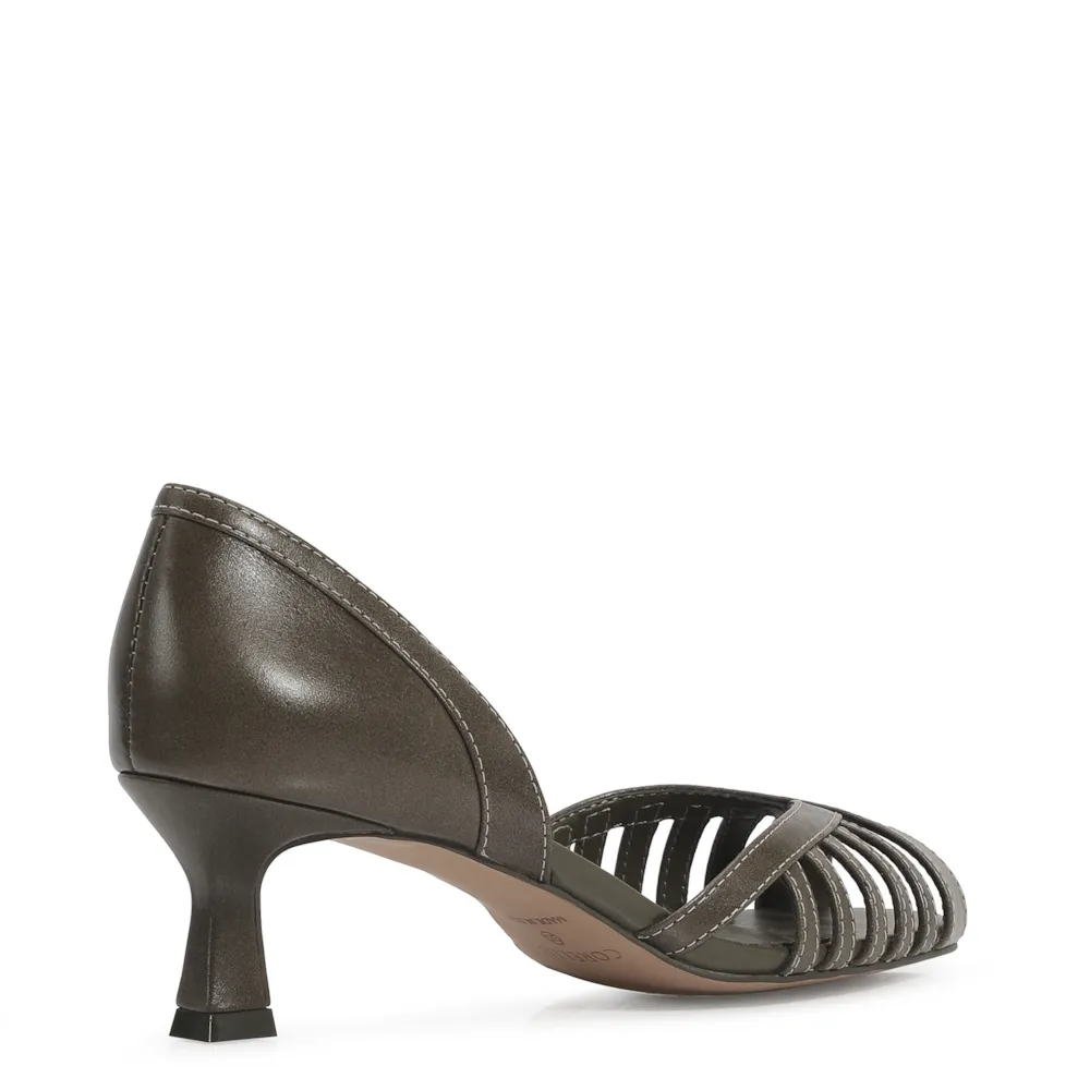 Peep Toe Couro Verde - imagem 3