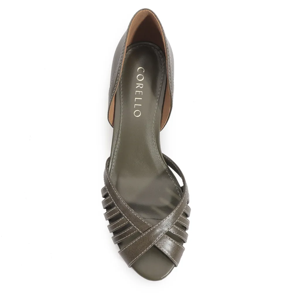 Peep Toe Couro Verde - imagem 5