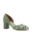 Peep Toe Couro Verde - imagem 1