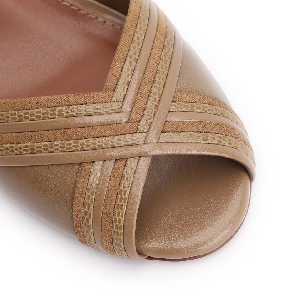 Peep Toe Couro Verde/Alt Lezard Verde/Couro Nobuck Verde - imagem 7