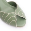 Peep Toe Couro Verde/Alt Off White - imagem 6