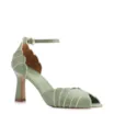Peep Toe Couro Verde/Alt Off White - imagem 1