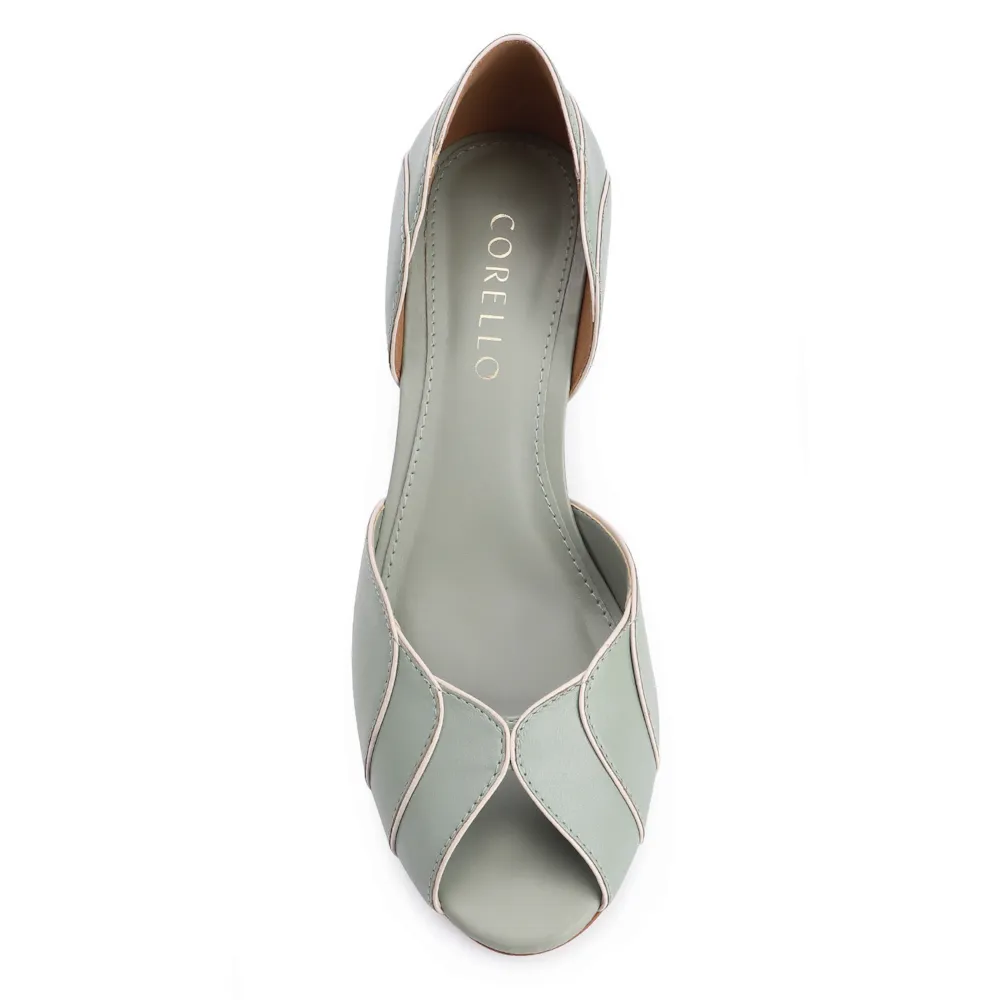 Peep Toe Couro Verde/Alt Off White - imagem 5