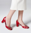 Peep Toe Couro Vermelho - imagem 2