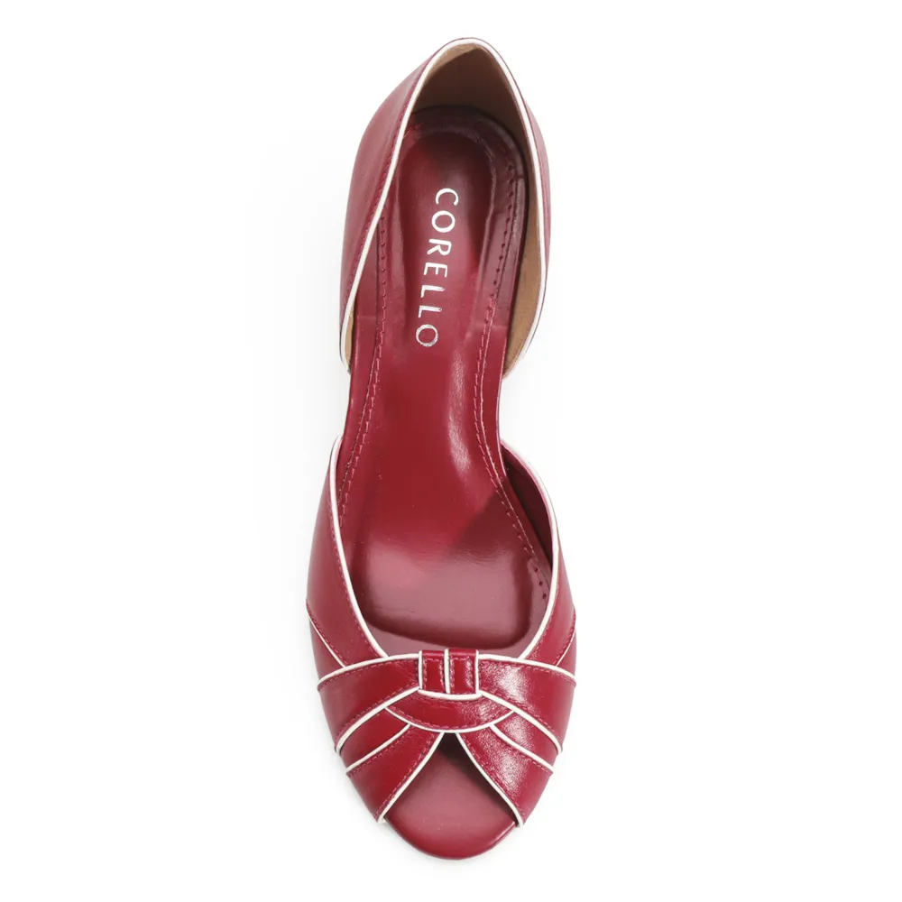 Peep Toe Couro Vermelho - imagem 6