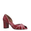 Peep Toe Couro Vermelho - imagem 1