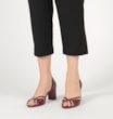 Peep Toe Couro/Verniz Vinho - imagem 2