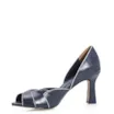 Peep Toe Details Couro Azul/Off White - imagem 4
