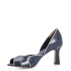 Peep Toe Details Couro Azul/Off White - imagem 4