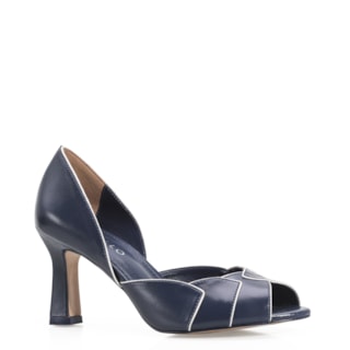 Couro Azul/Off White